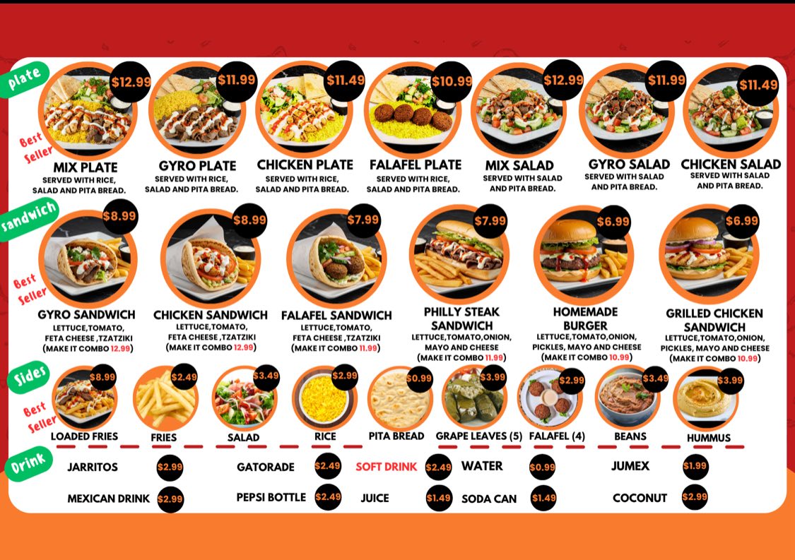 Greko Taco Menu
