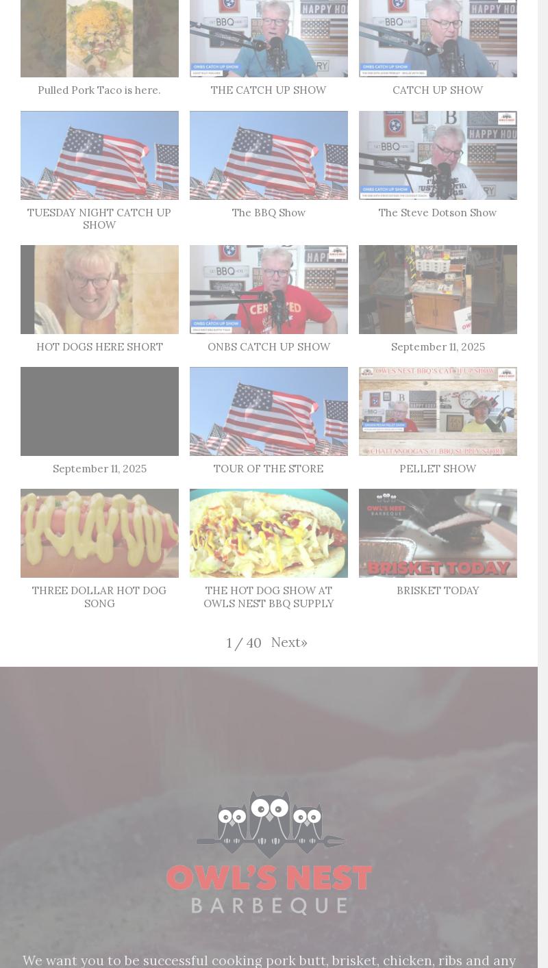Owl's Nest BBQ Menu