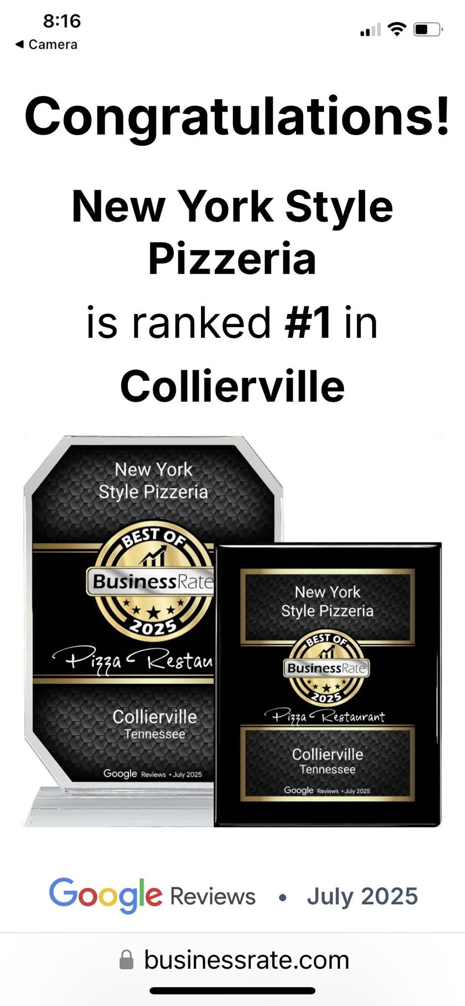 New York Style Pizzeria Collierville
