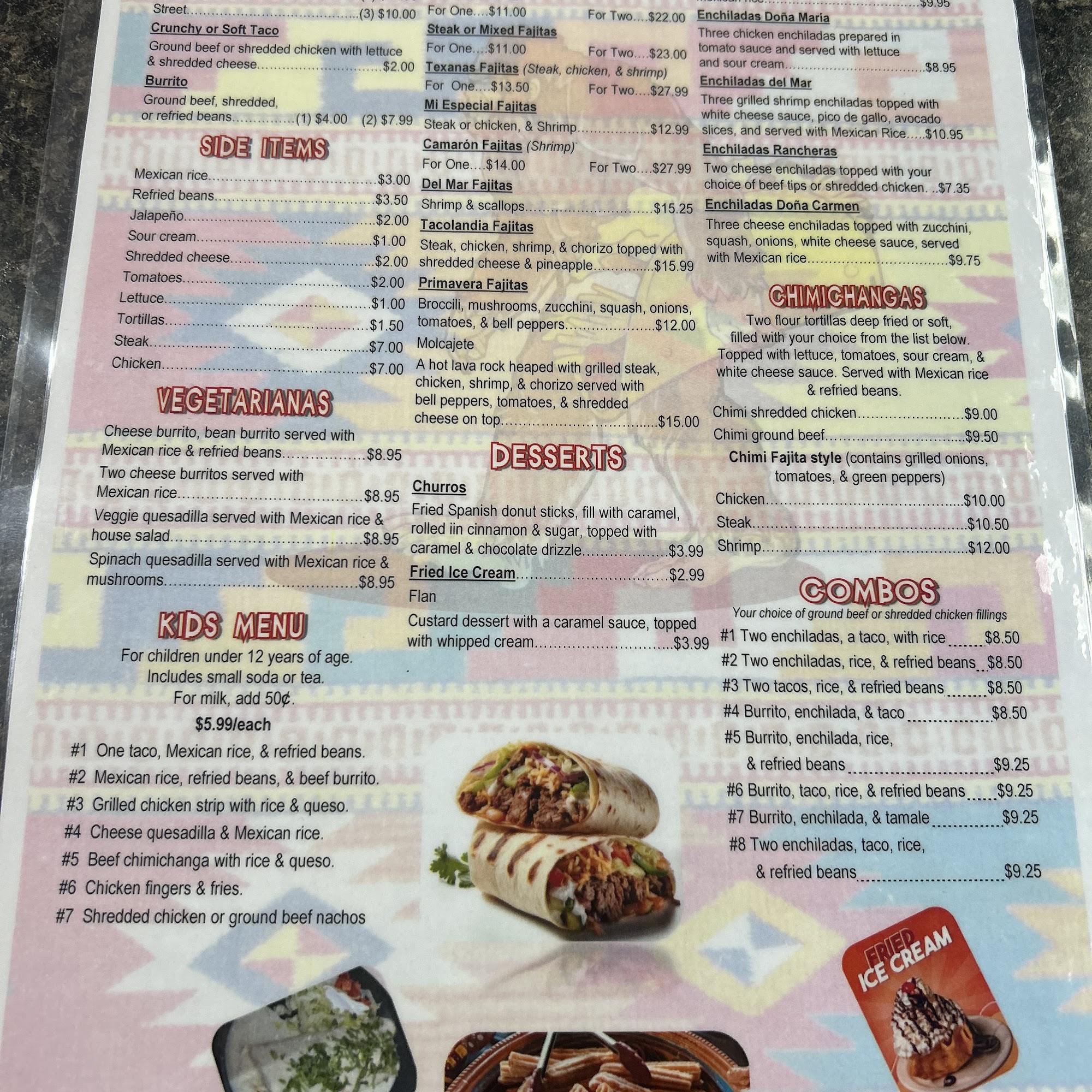 Tacolandia #2 Menu