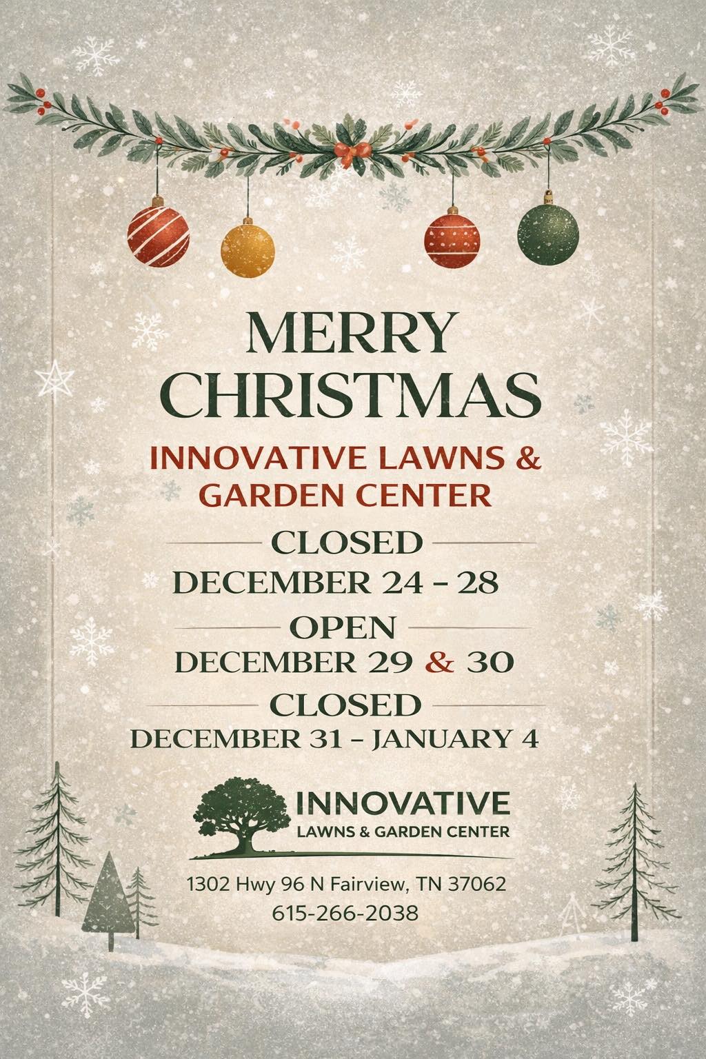 Innovative Lawns, LLC 1302 Hwy 96, Fairview Tennessee 37062