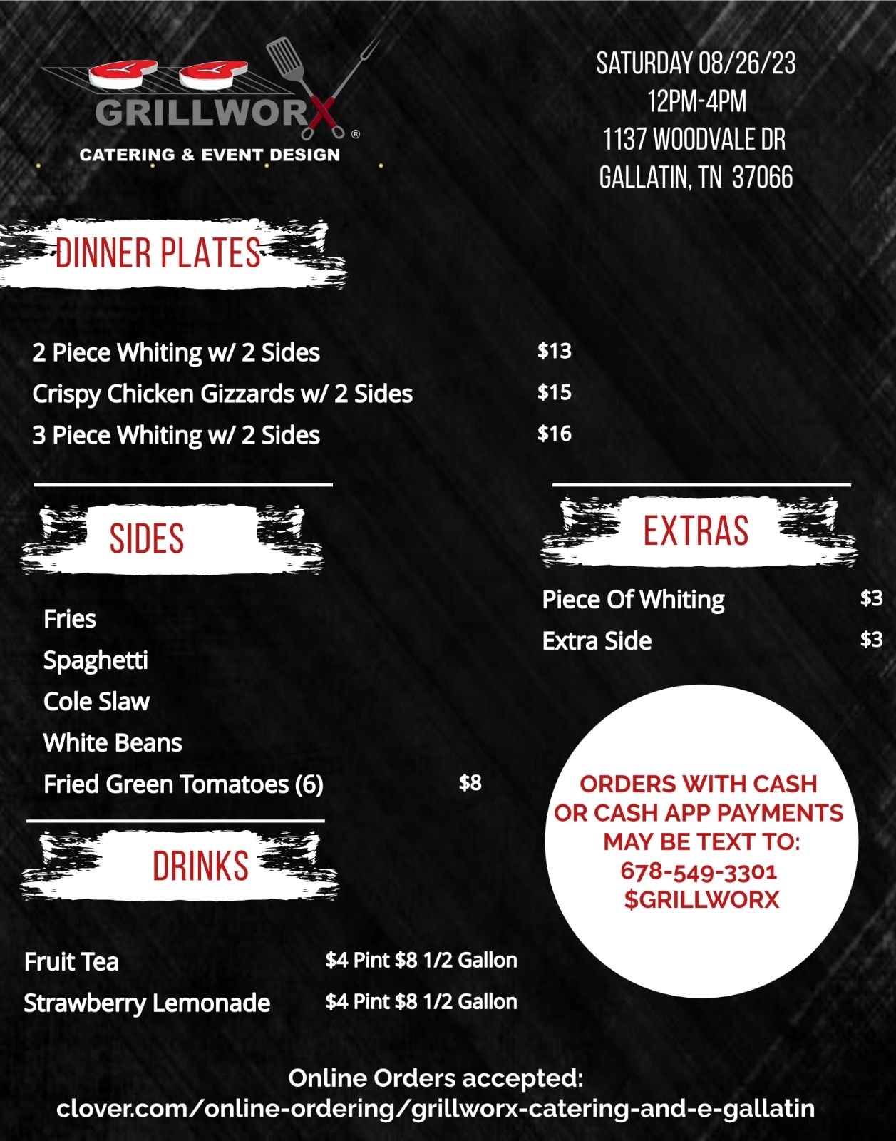 GrillWorx Menu