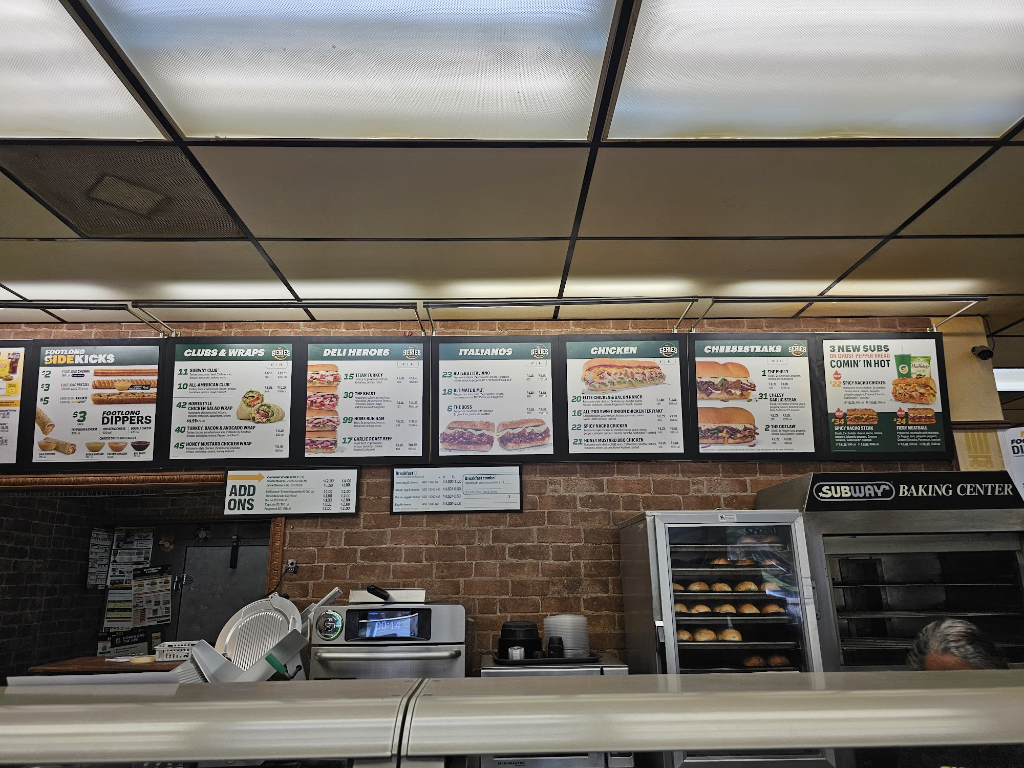 Subway Menu
