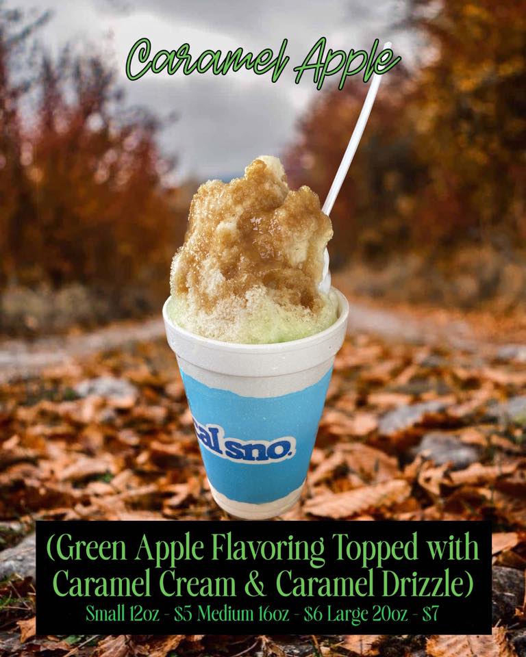 Mackies shave ice Menu