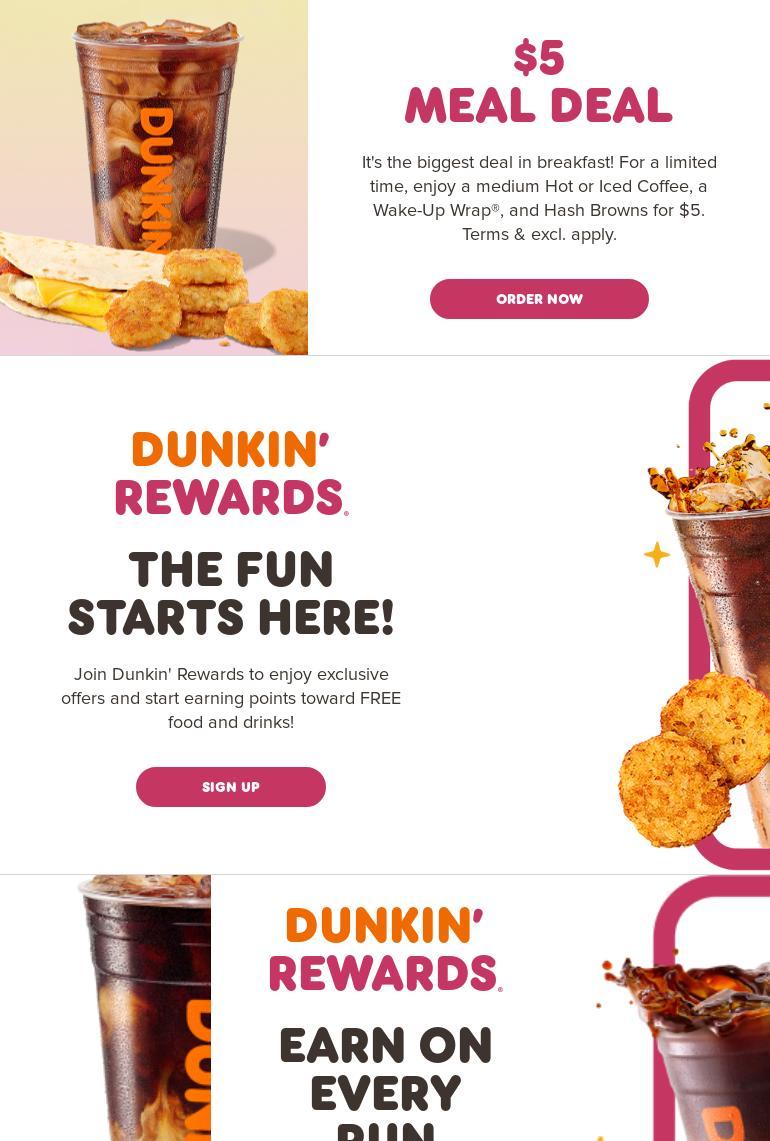 Dunkin' Menu