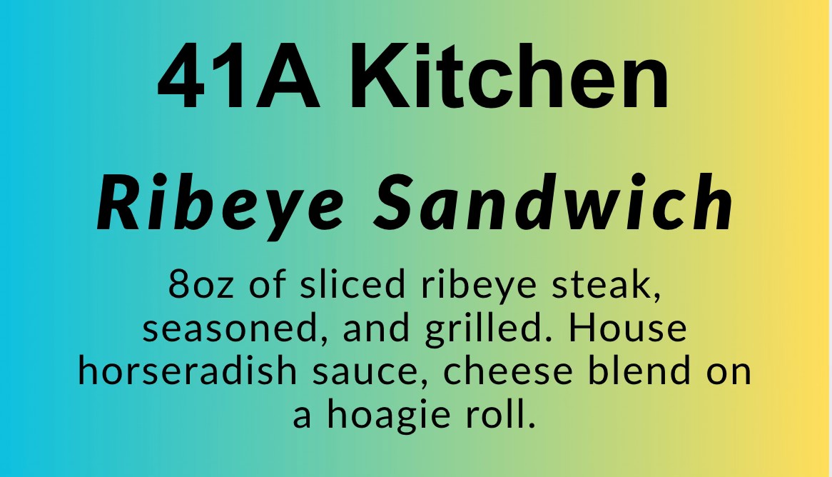 41A Kitchen Menu
