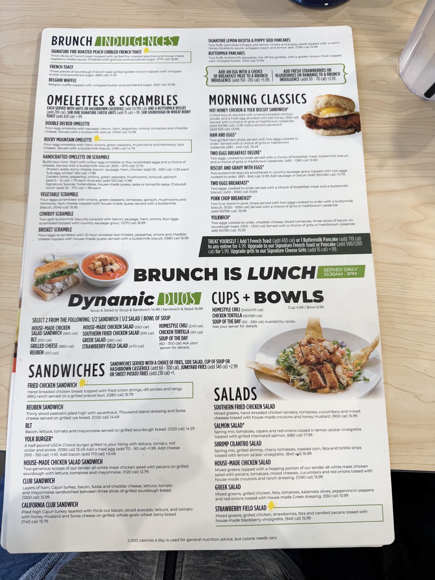The Toasted Yolk Cafe Menu