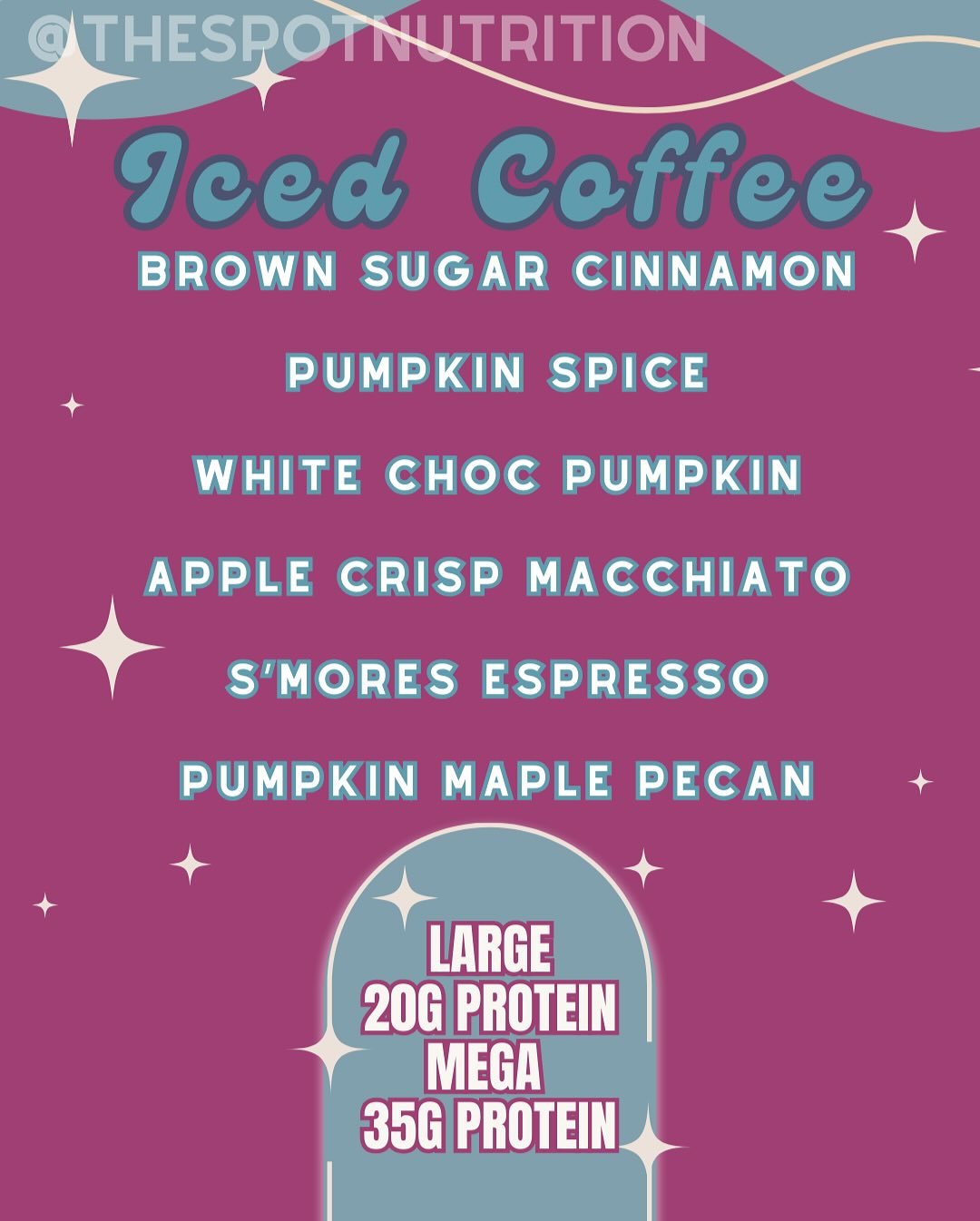 The Spot Nutrition Menu