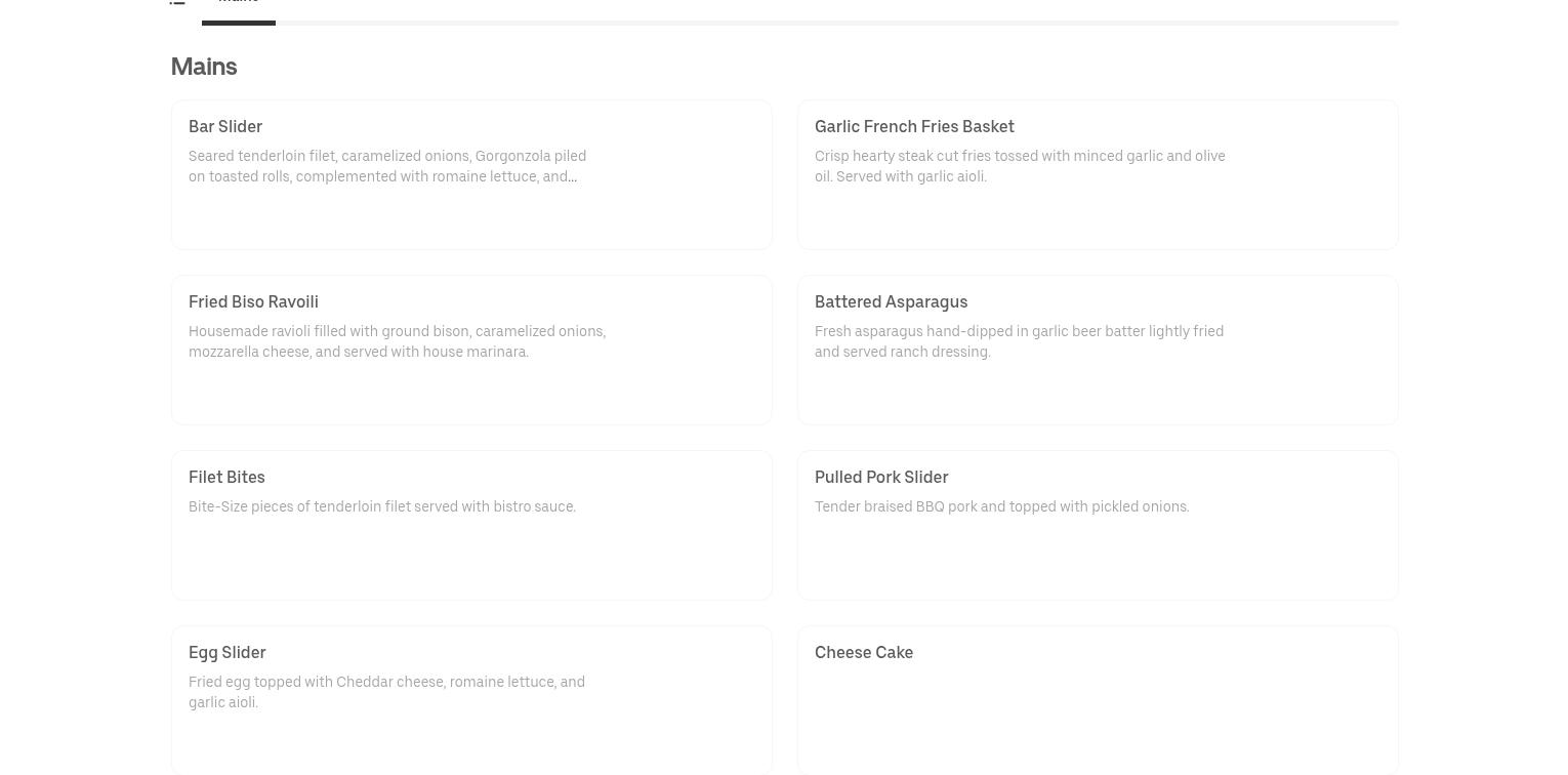 Just 1 More Bar & Grille Menu