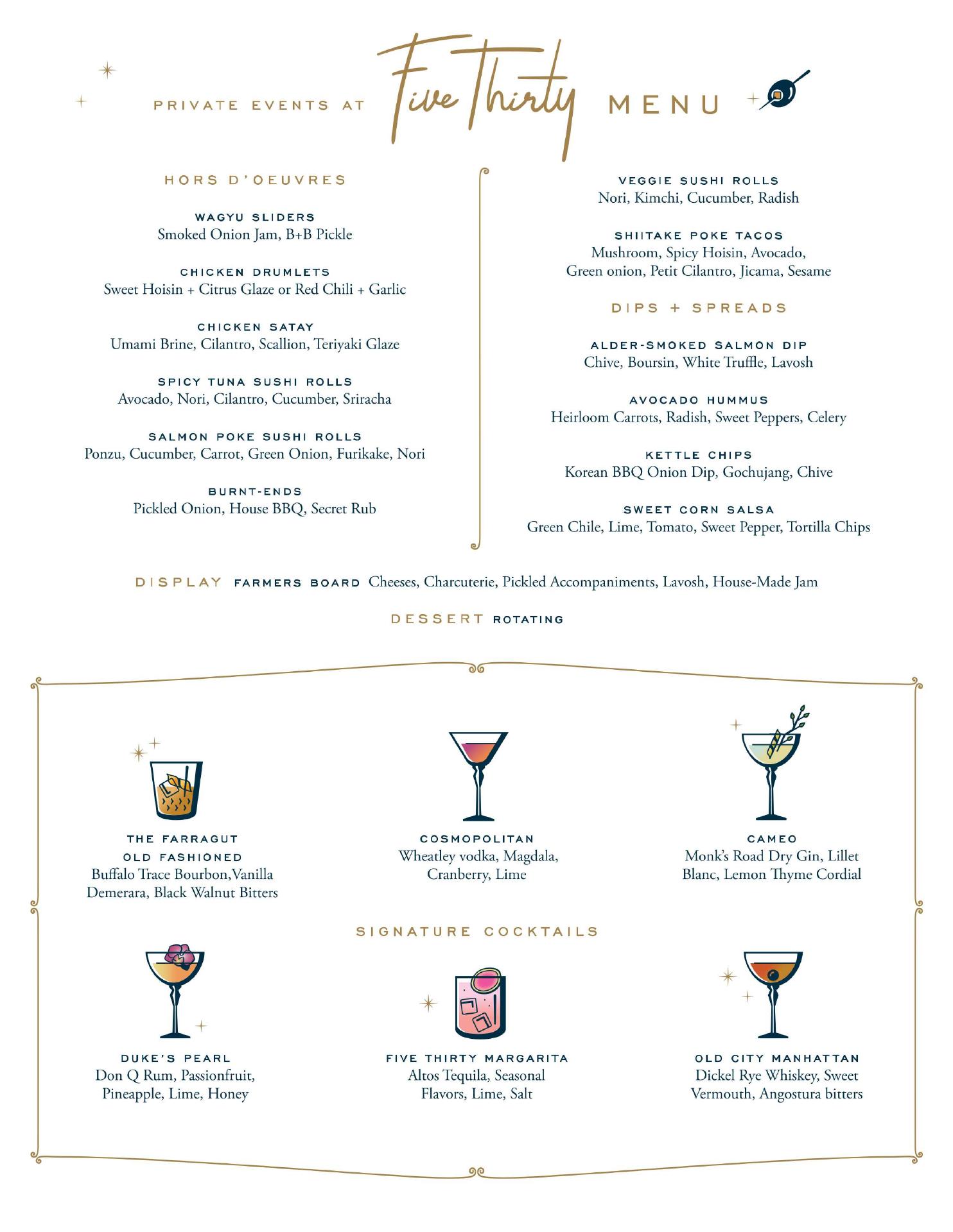 Five Thirty Lounge Menu