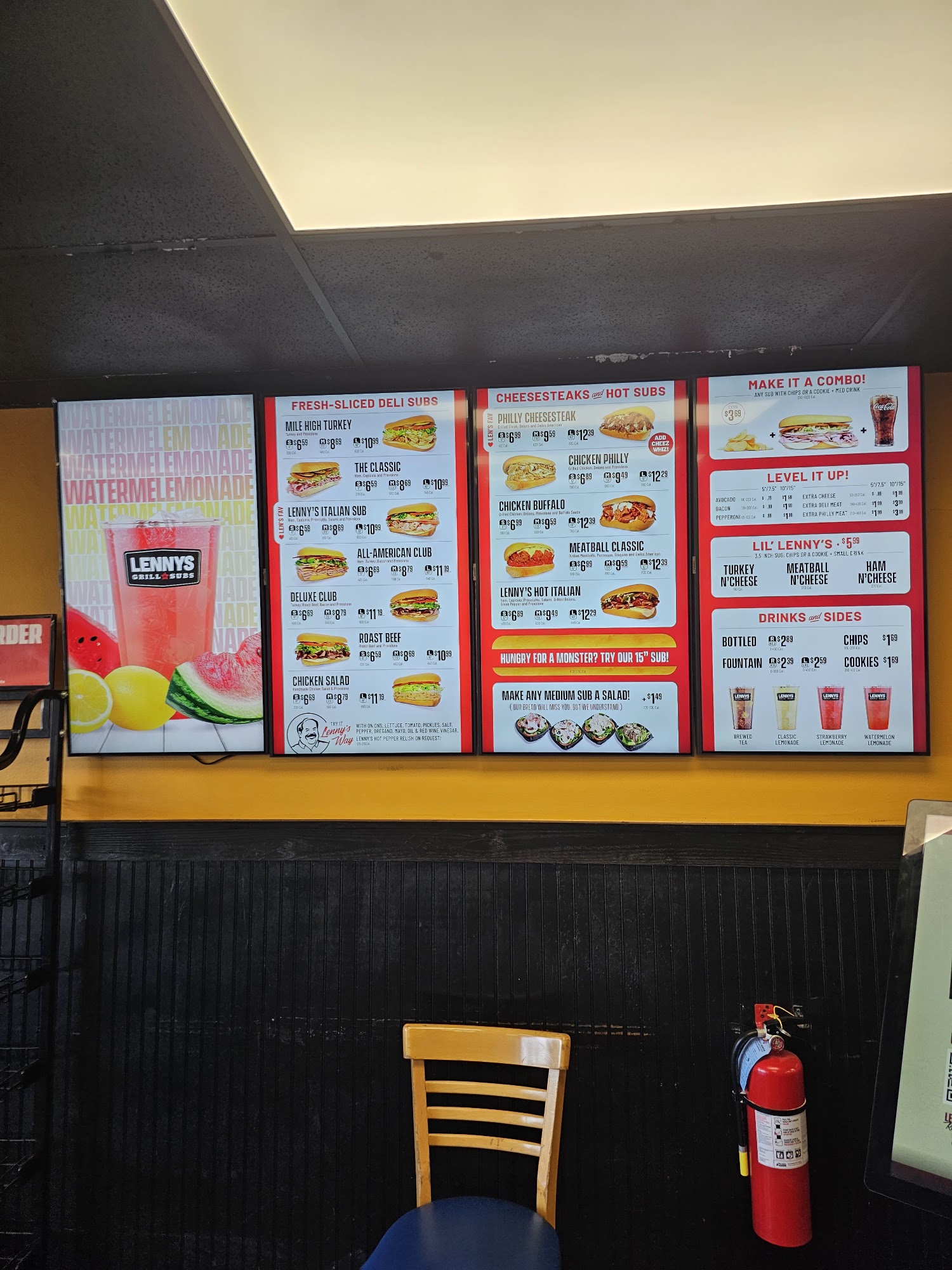 Lennys Grill & Subs Menu