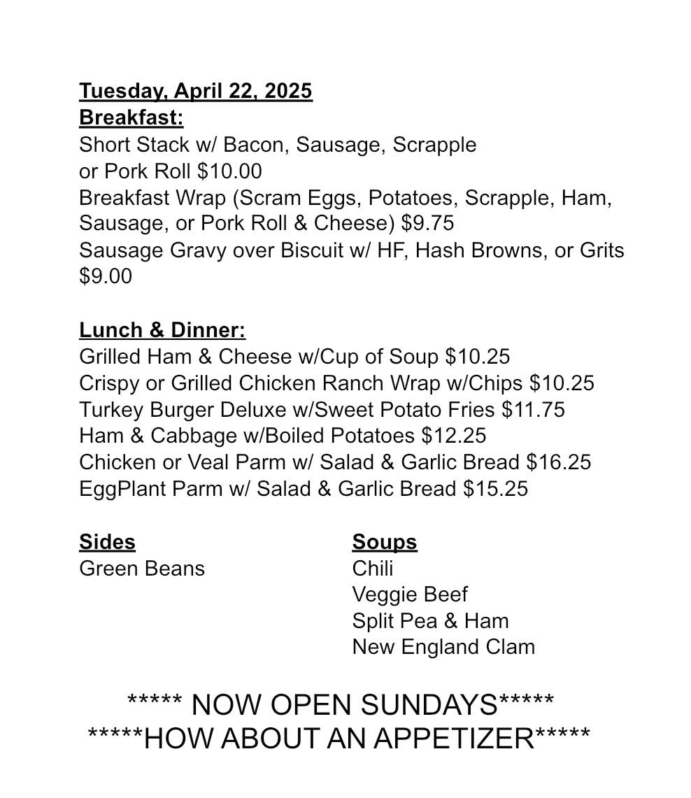 Mel family Restaurant Menu