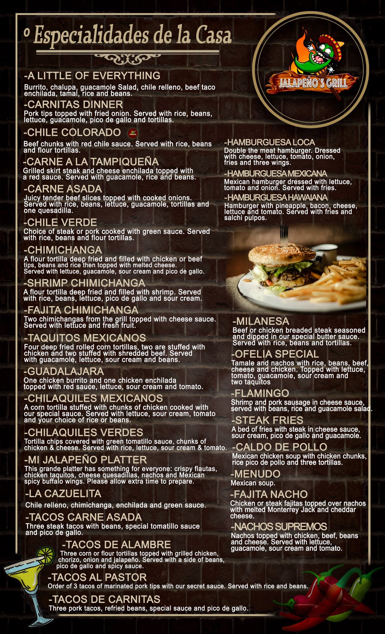 Jalapeños tacos &grill Menu