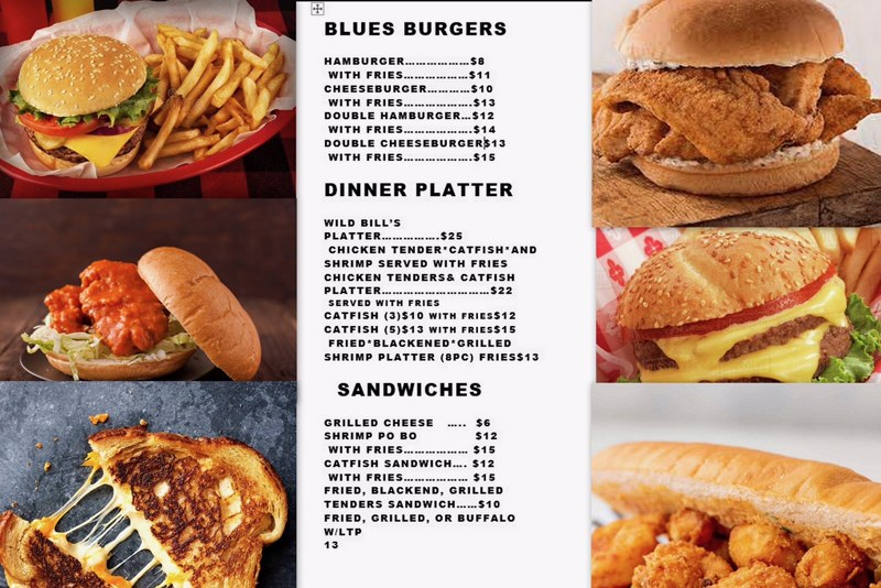 Wild Bills Togo Menu