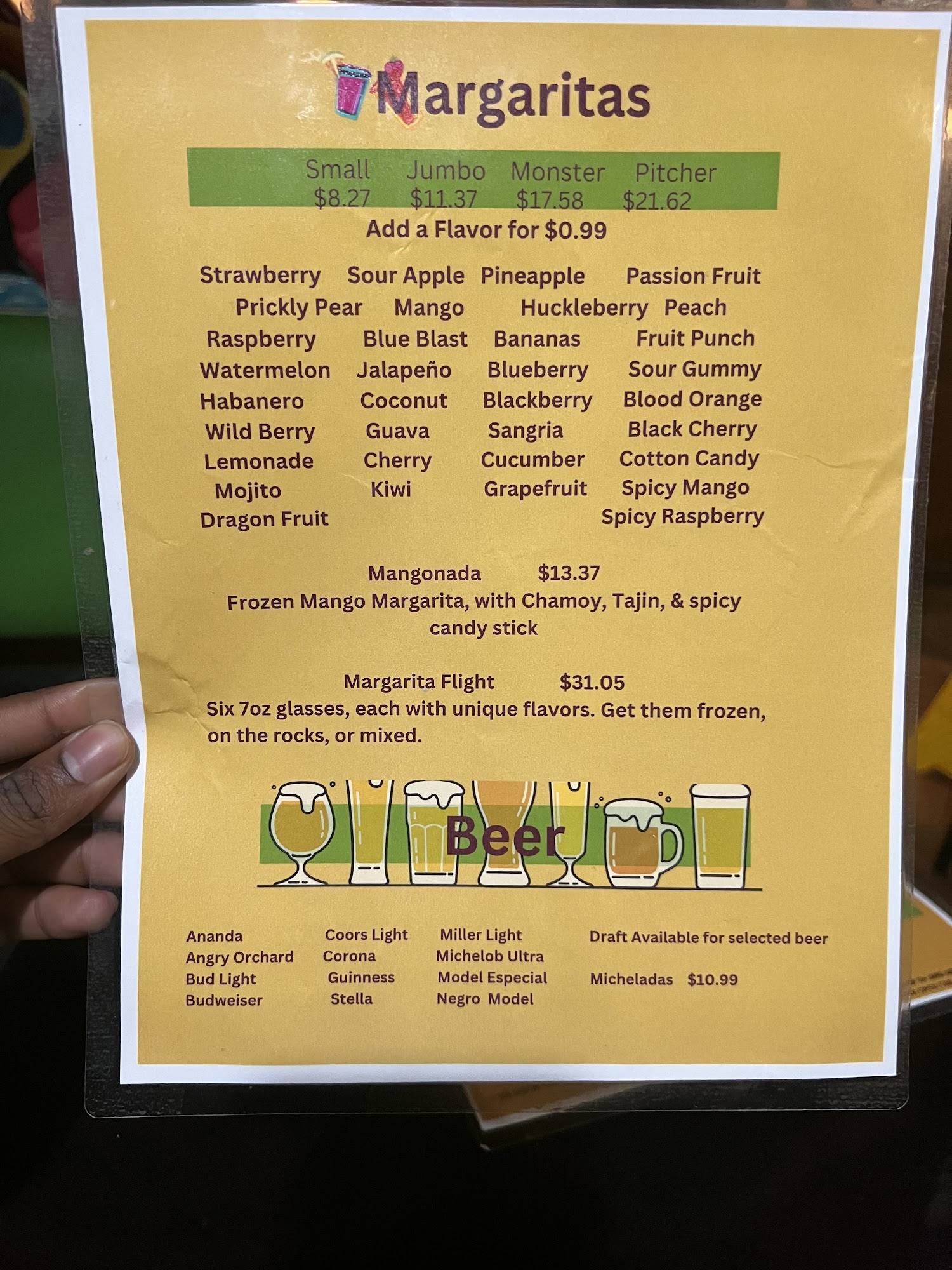 JJ’s Tropical Mexican Bar and Grill Menu