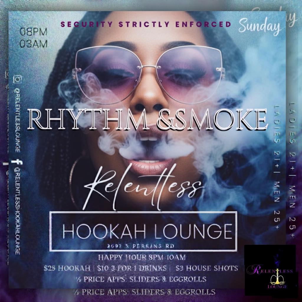 Relentless Hookah Lounge Menu