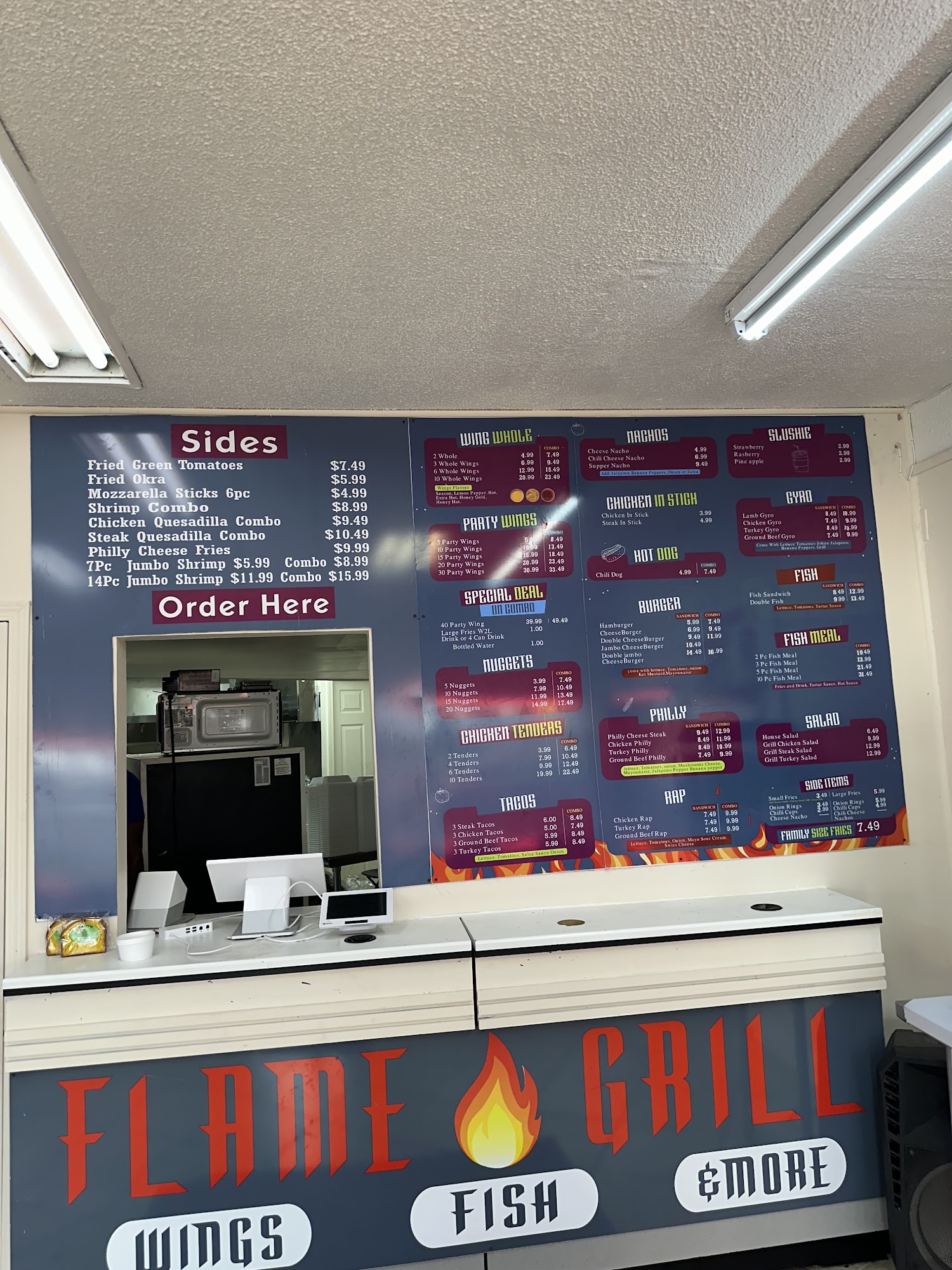 Flame Grill Menu