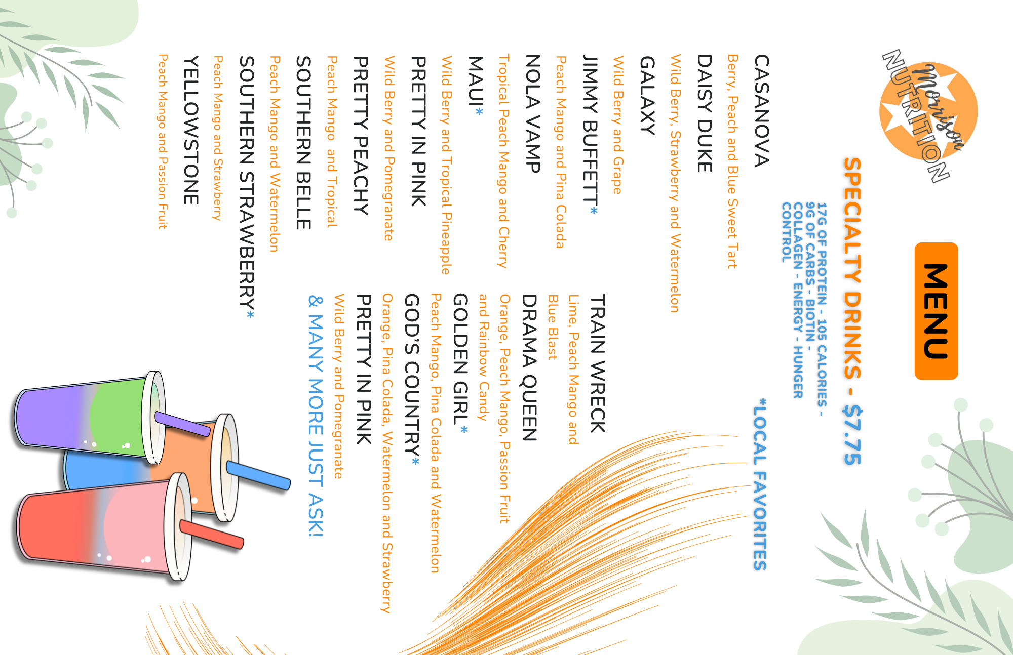 Morrison Nutrition Menu