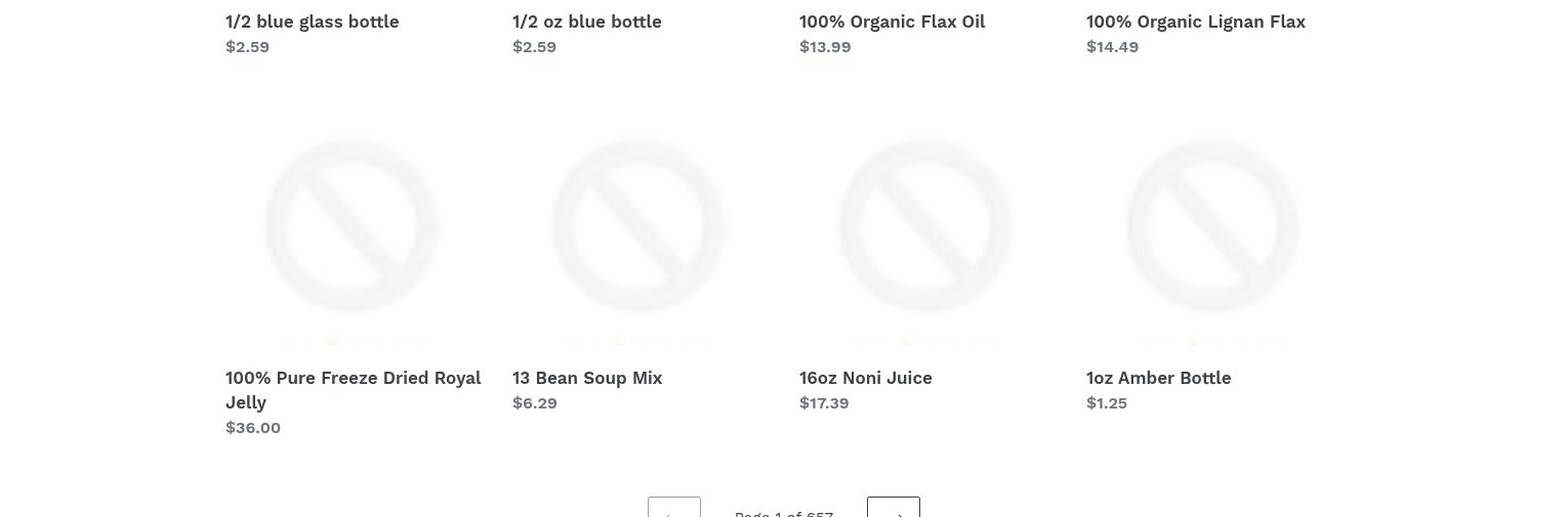 Sunshine Nutrition Center Menu