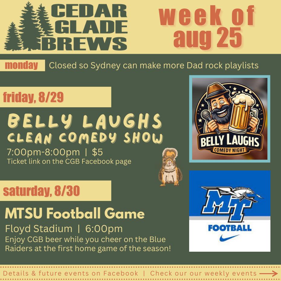 Cedar Glade Brews Murfreesboro