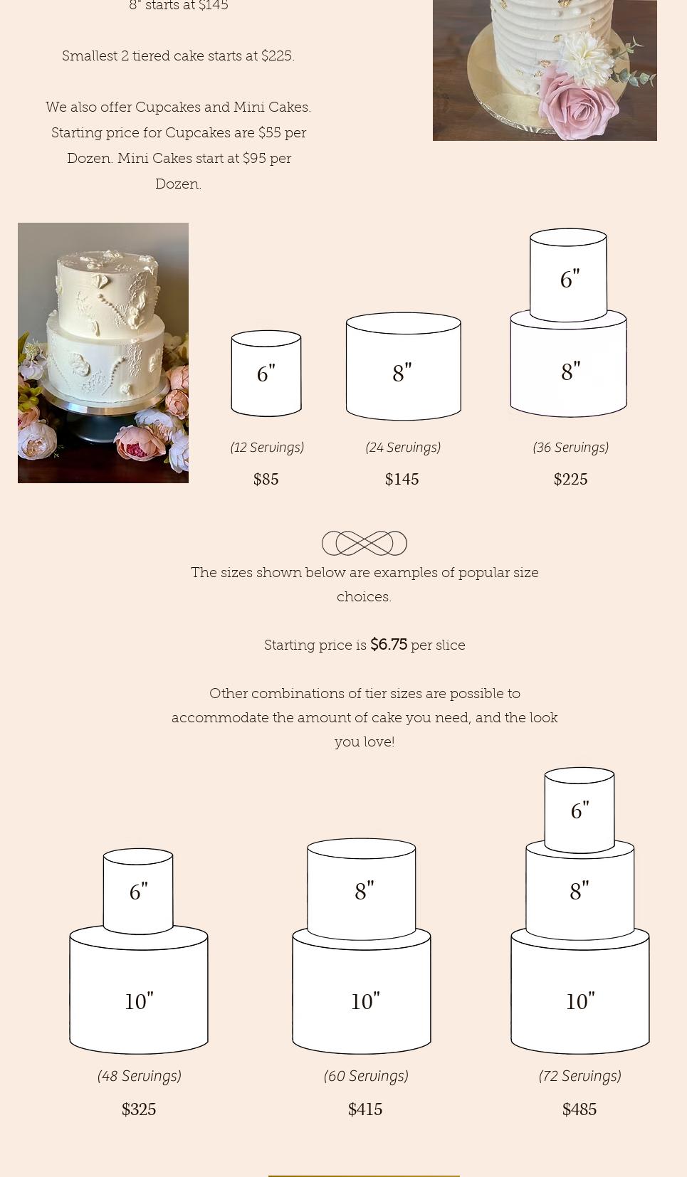 Magnolia Cakes Co. Menu