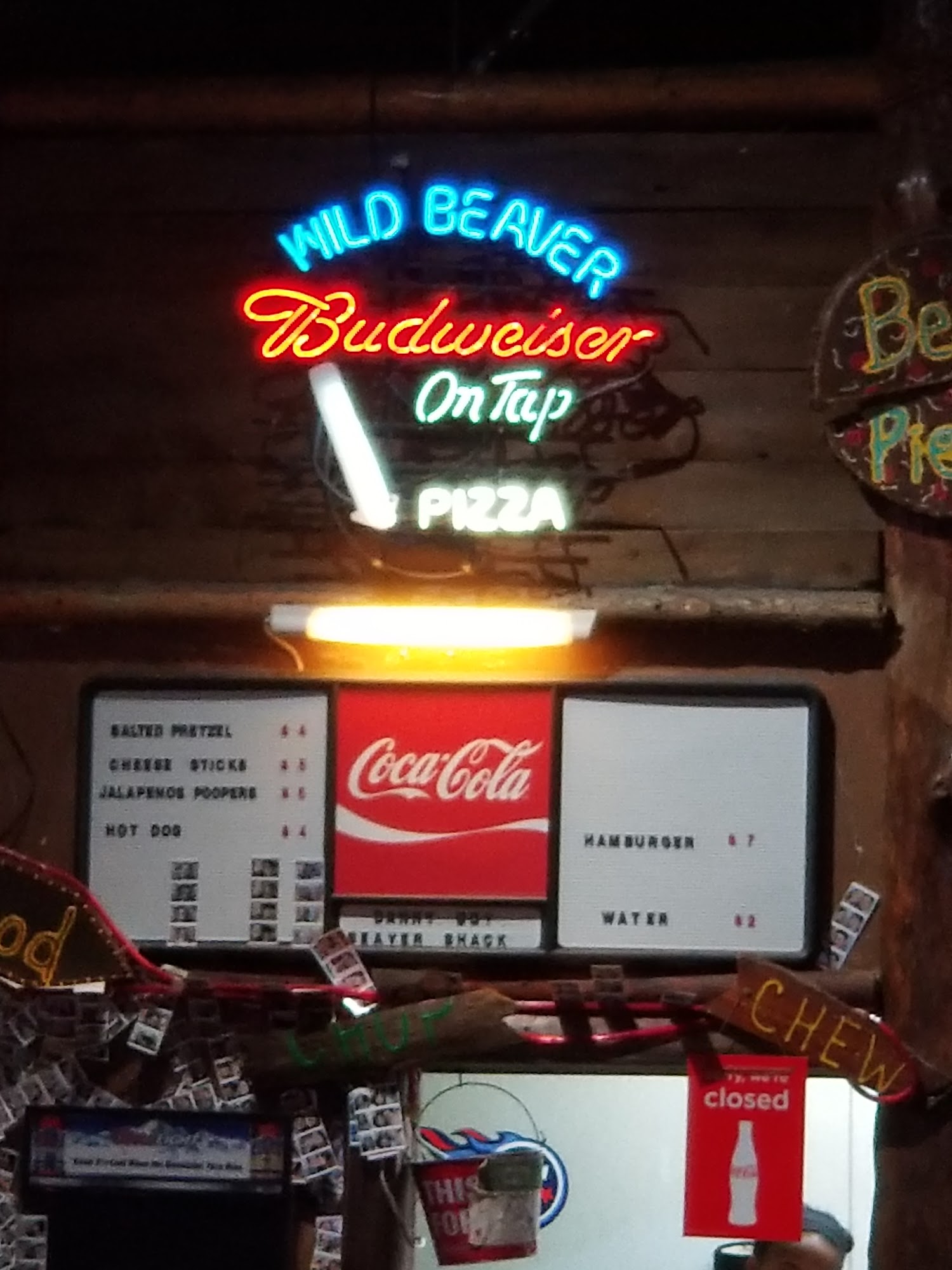 Wild Beaver Saloon Menu