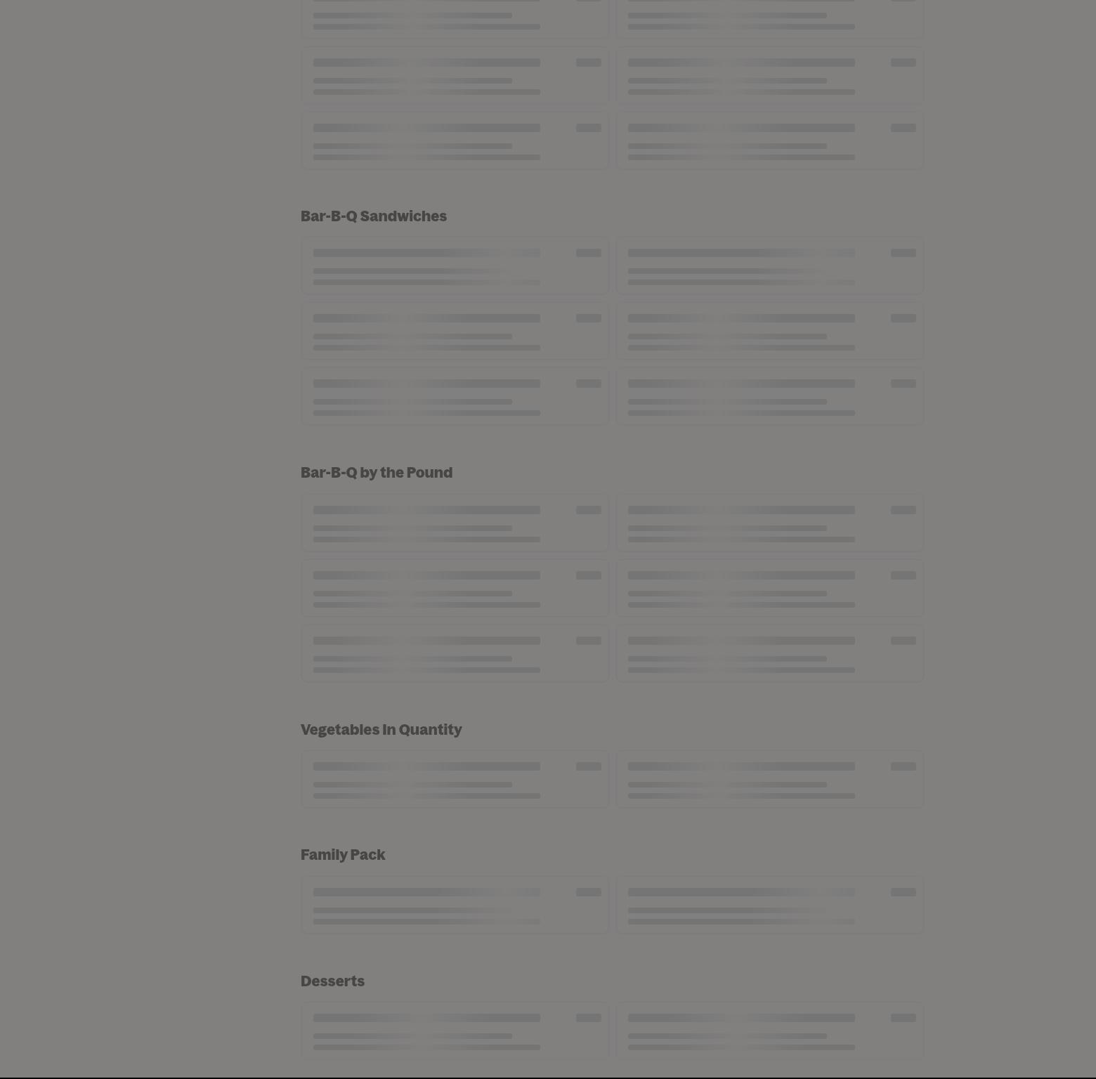 Catfish Cookout Menu