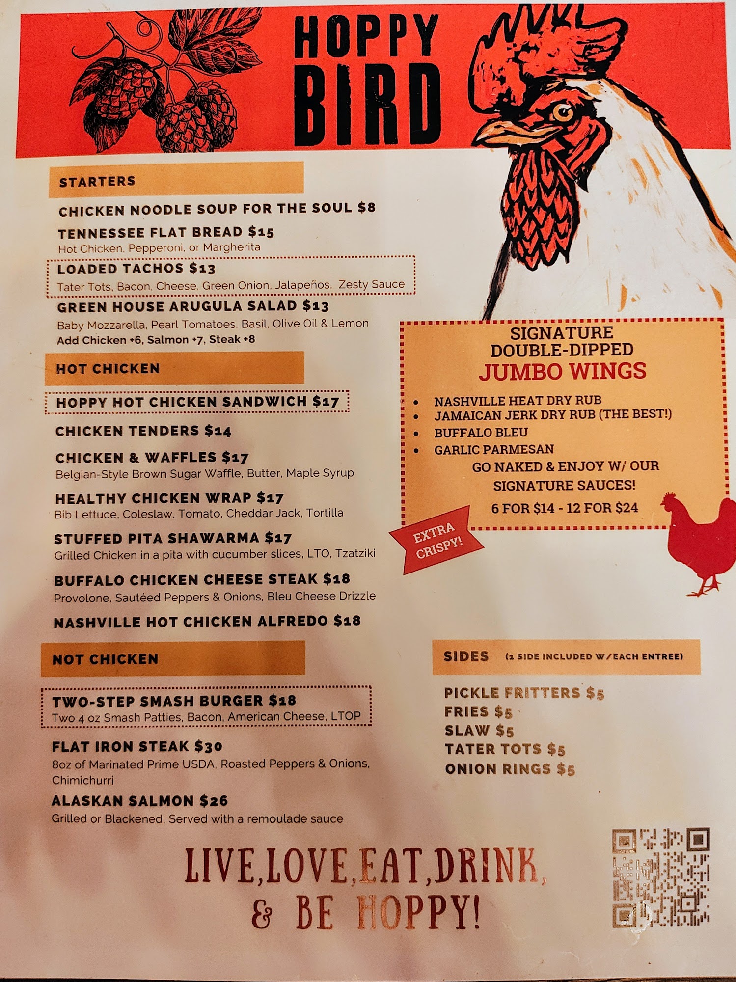 Hoppy Bird Restaurant & Bar Menu