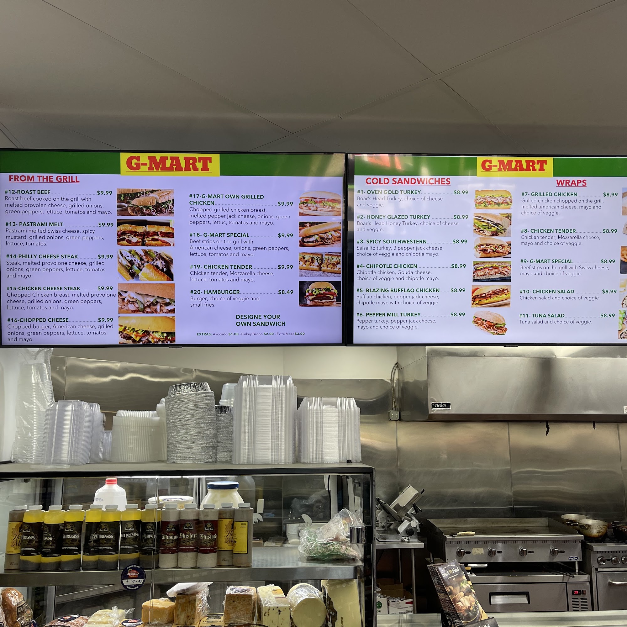 G Mart Deli & Tacos Menu