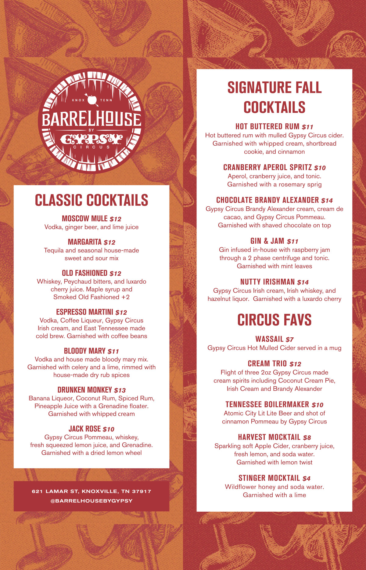 The Greens - Oak Ridge Menu