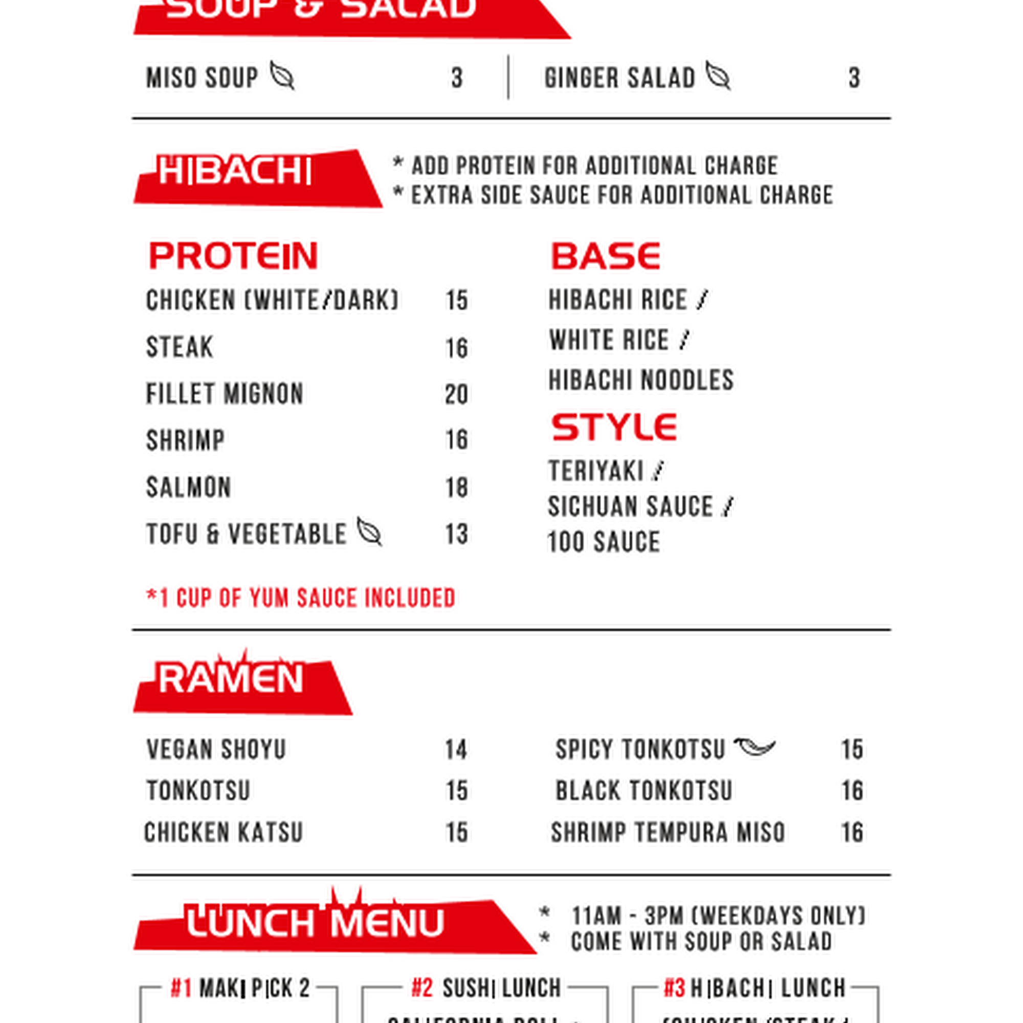 100 Hibachi,Sushi &Ramen - Ooltewah 9469 Bradmore Ln Ste 105, Ooltewah