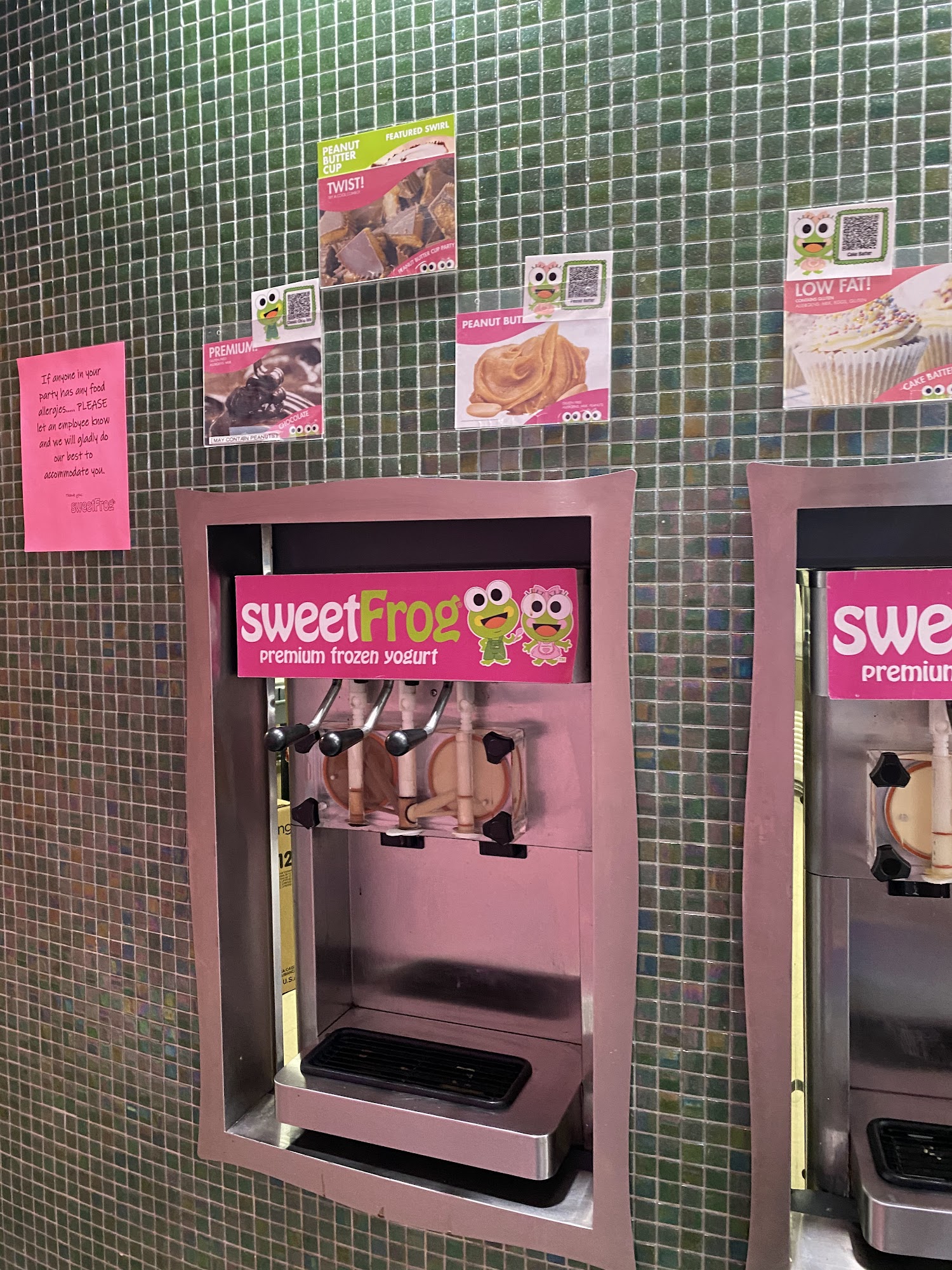 sweetFrog Menu