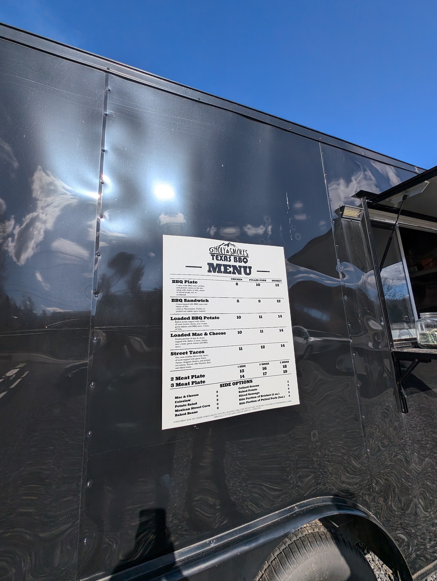 Holy Smokes Texas BBQ Menu