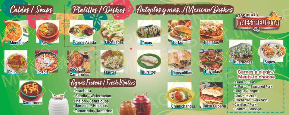 La Estrella Tacos y Tortas Menu