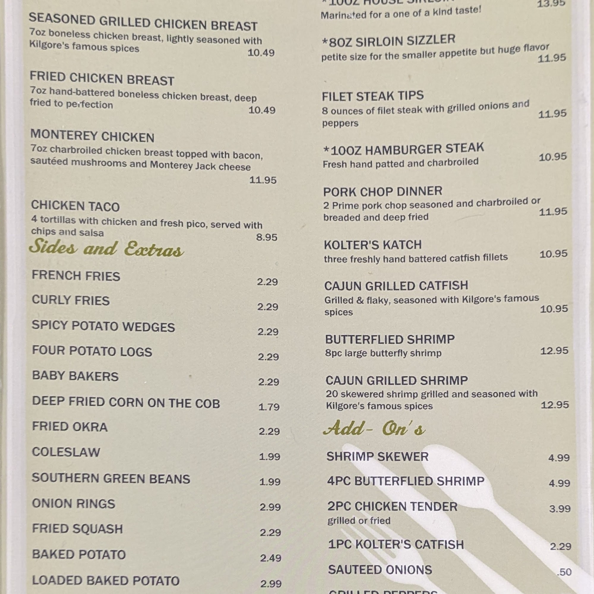 Kilgore's Restaurant Smithville