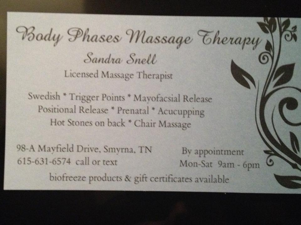 Body Phases Massage Therapist
