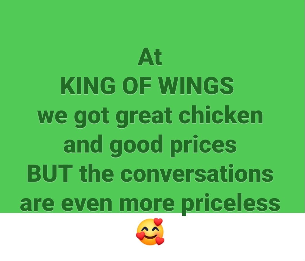 King Of Wings Menu