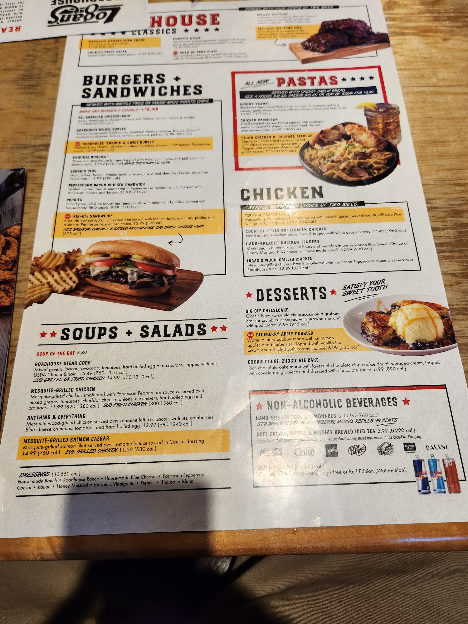 Logan's Roadhouse Menu