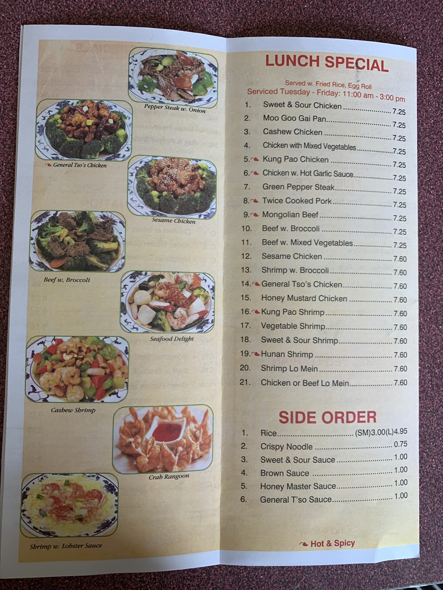 Red Door American & Chinese Menu