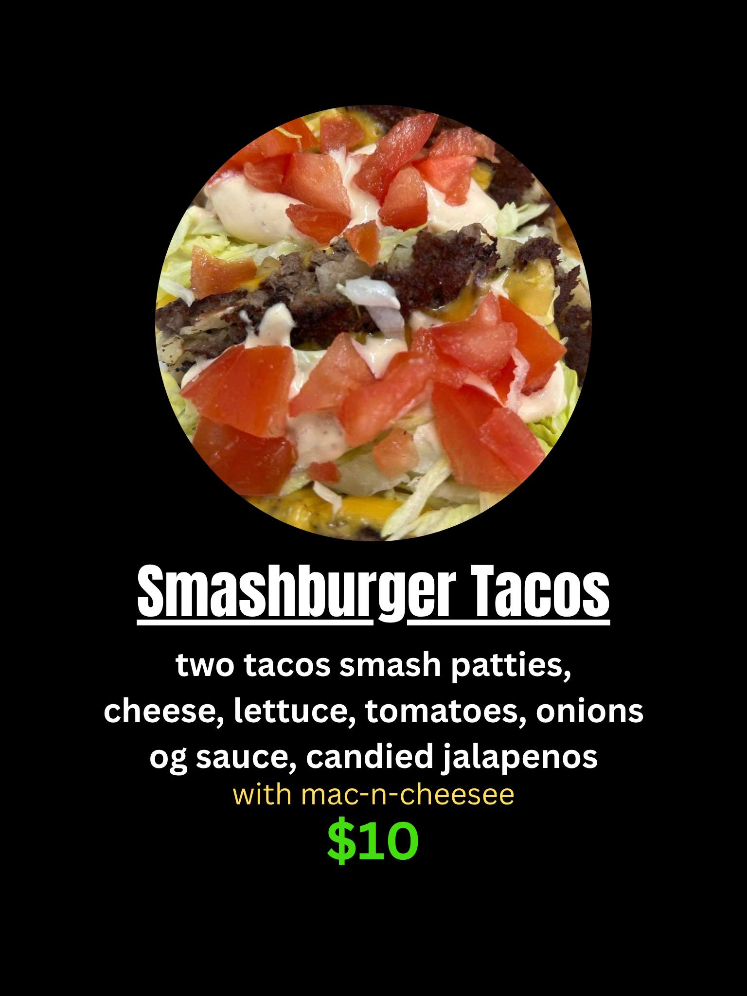 Urban Street Food Menu