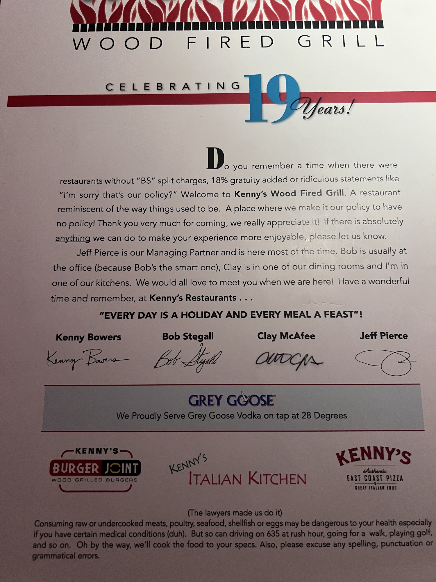 III Forks Steakhouse Menu