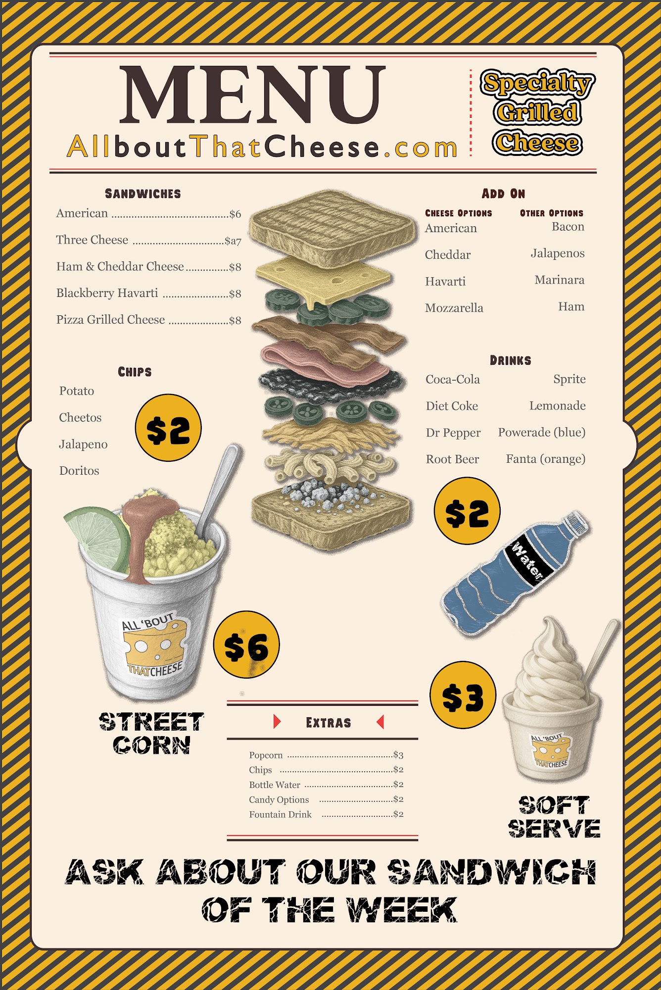 All 'bout That Cheese Menu
