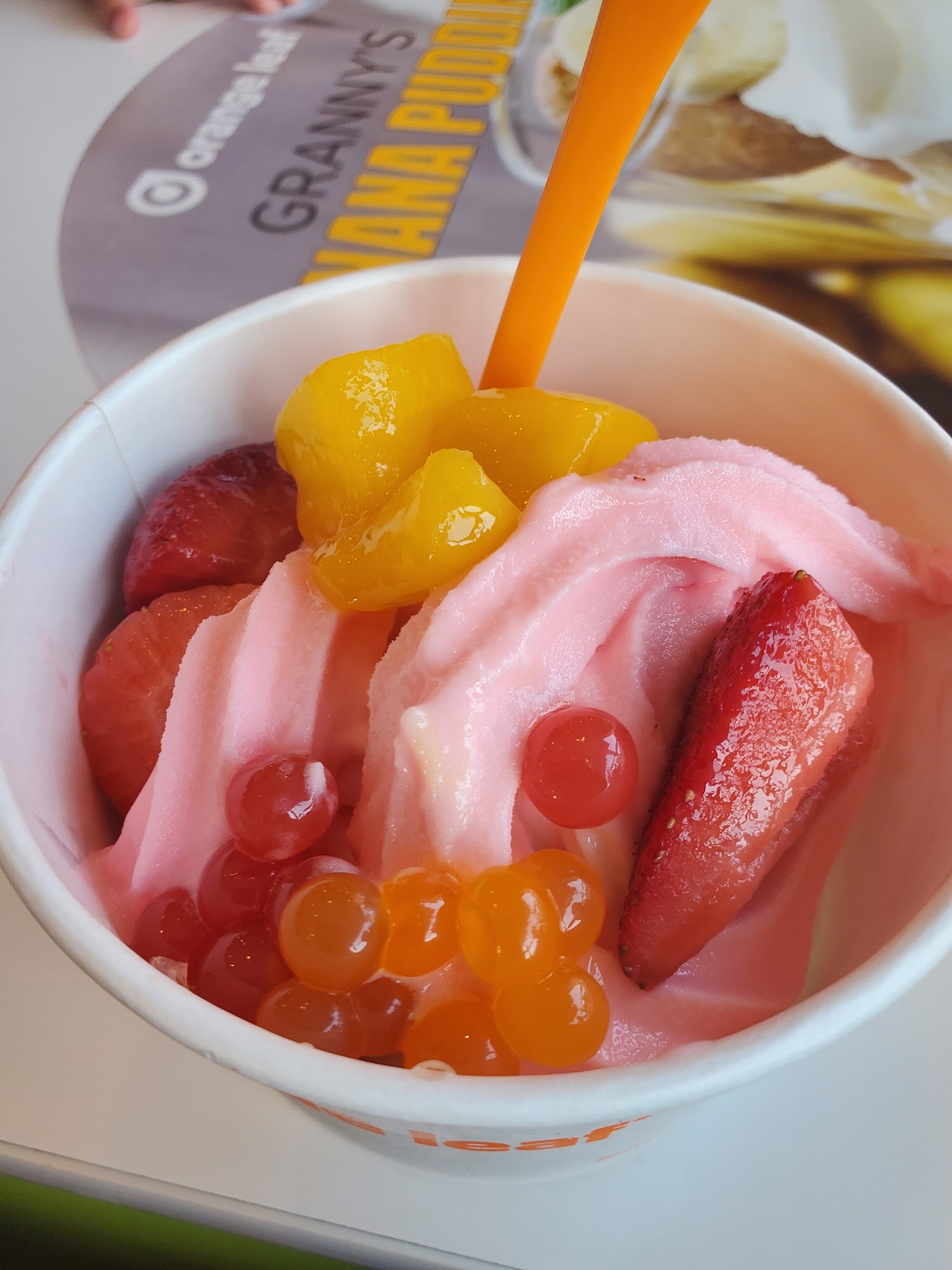 Orange Leaf Frozen Yogurt Menu