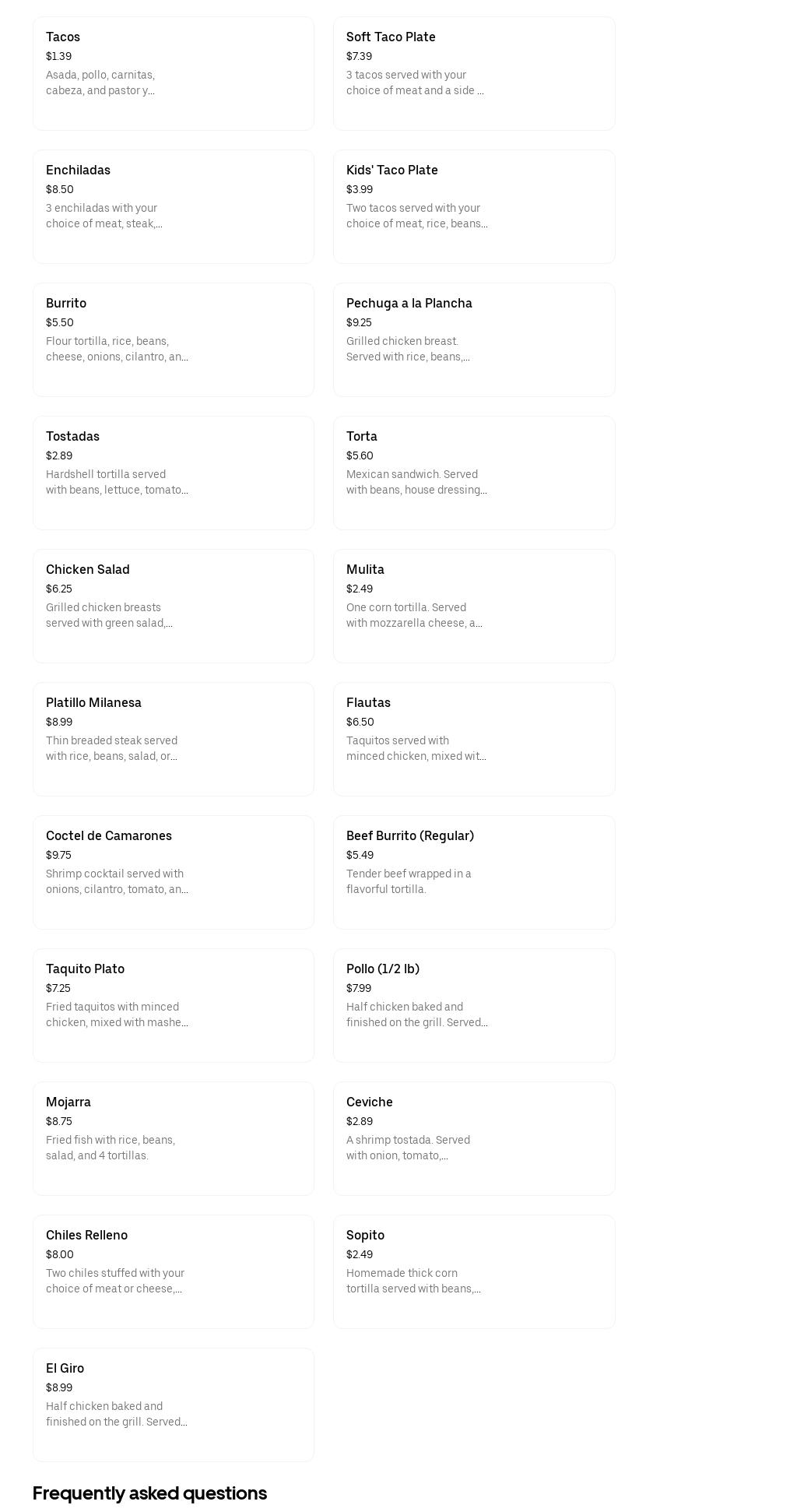 El Giro Mobil #2 Menu