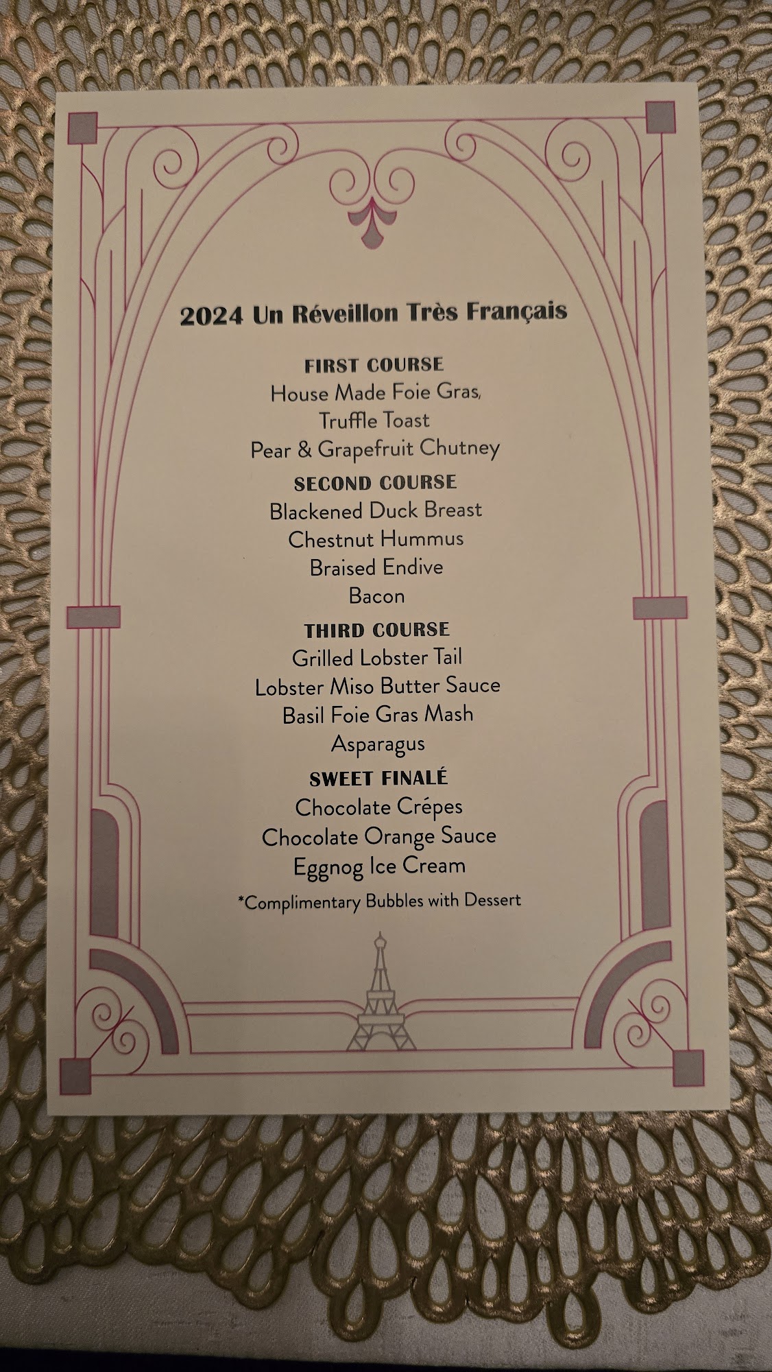 Red Rooster Barn Menu