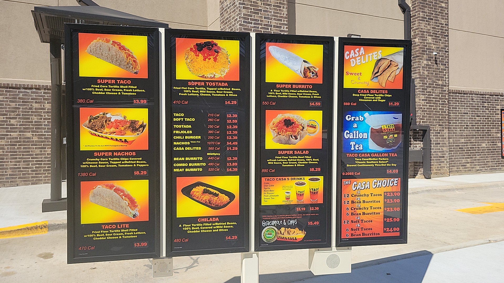 Taco Casa Menu