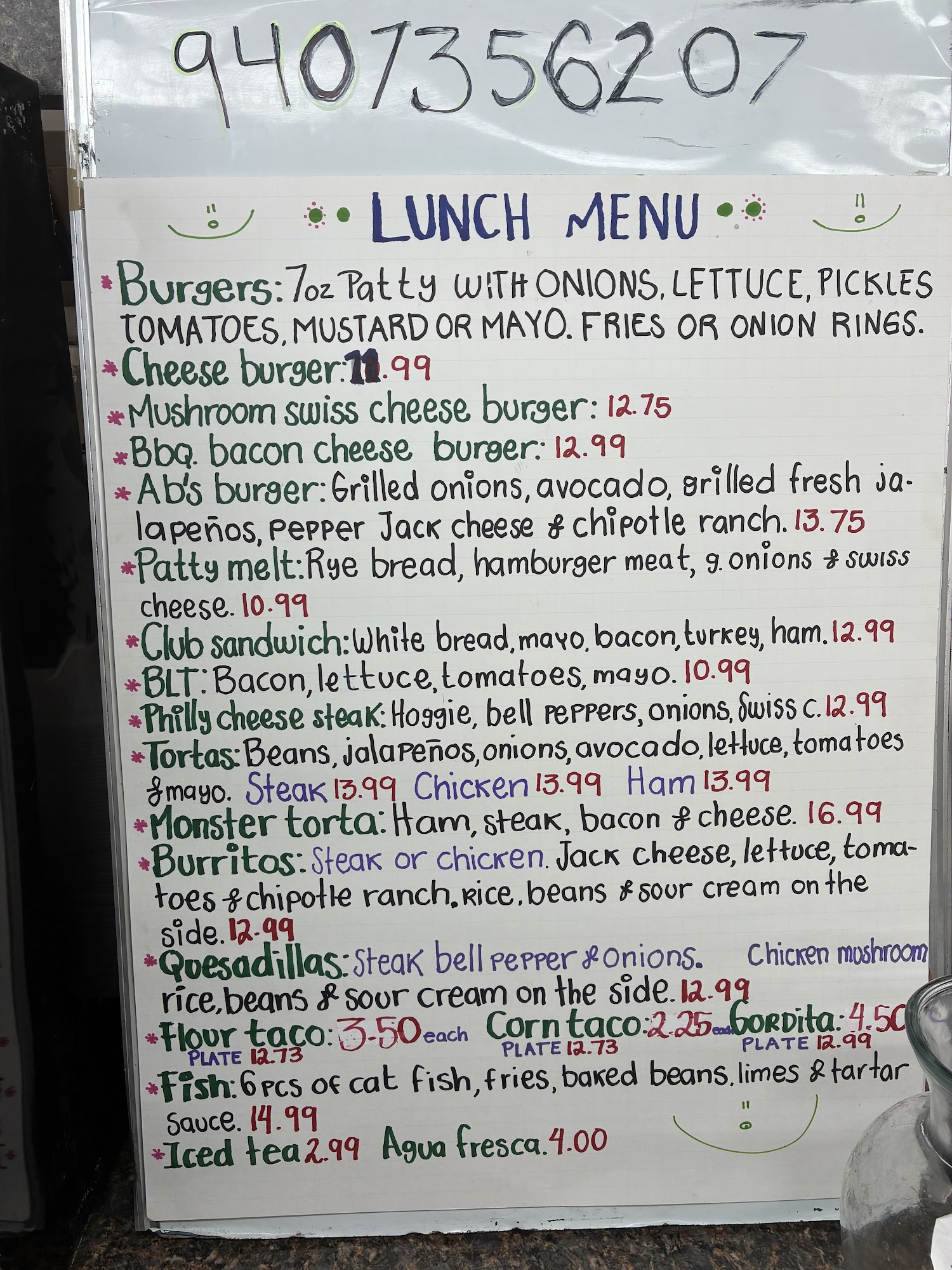 Green valley kitchen Menu