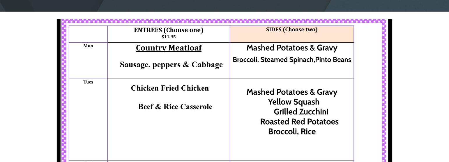 Happy Cooks Cafe Menu