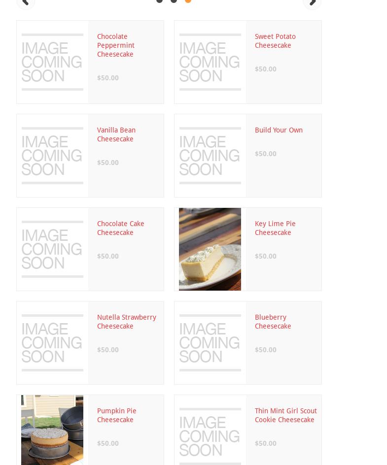 Austintatious Cheesecakes Menu