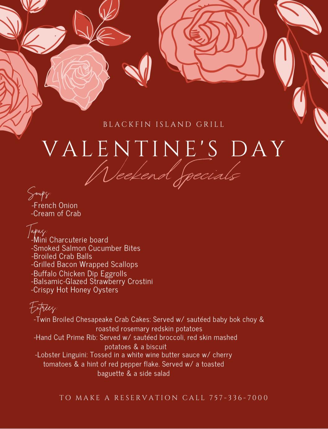 Blackfin Seafood LLC Menu